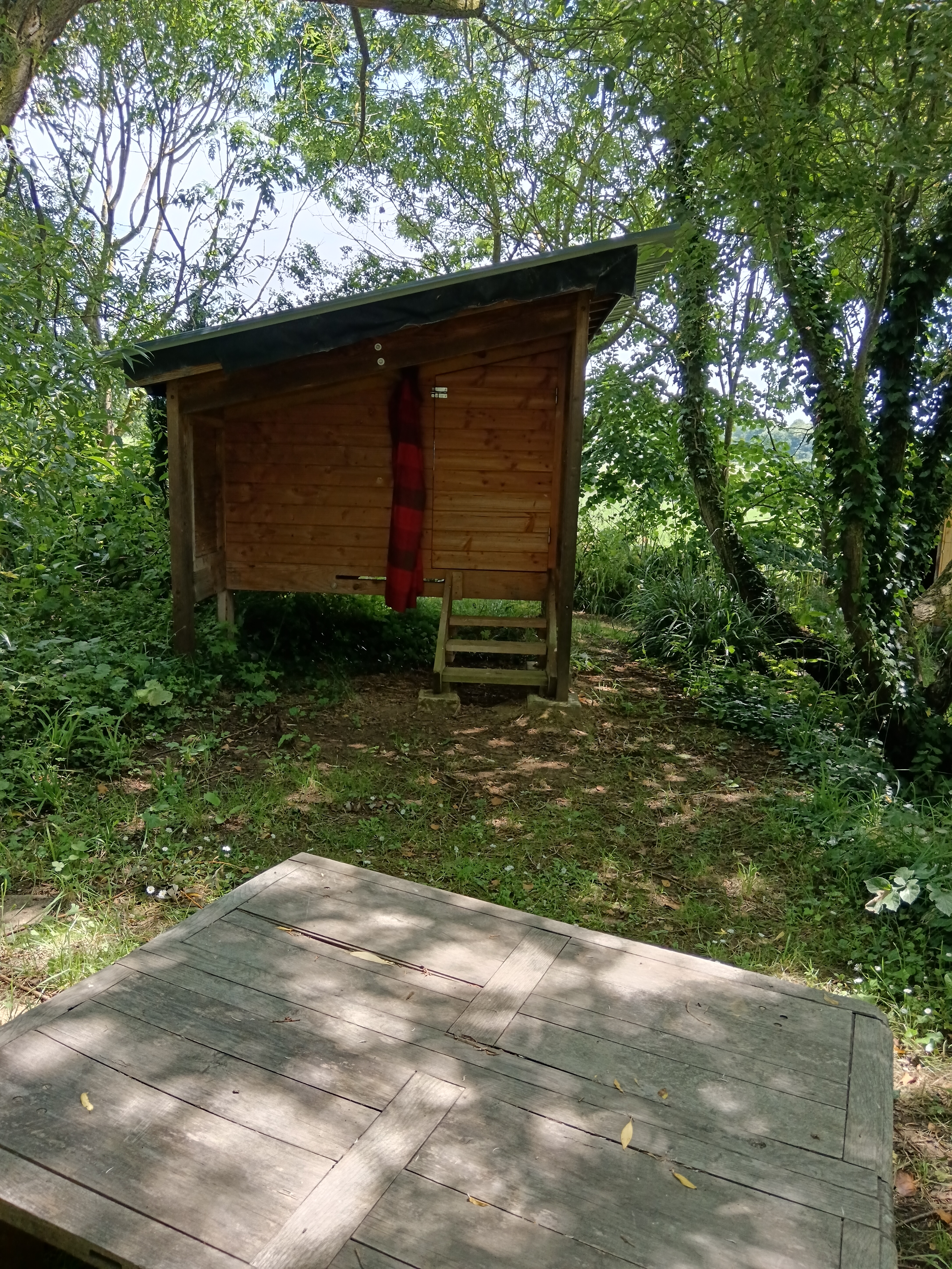 Tente en bois à Herbarius